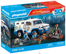 Load image into Gallery viewer, PLAYMOBIL ACTION HEROES: MONEY TRANSPORT VEHICLE