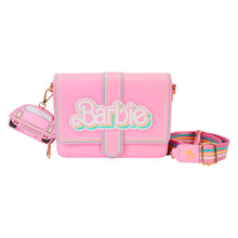 Load image into Gallery viewer, Loungefly Barbie 65th Anniversary Logo Crossbody Bag with Coin Bag