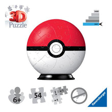 Load image into Gallery viewer, Pokemon Pokeball 54 Piece 3D Puzzle