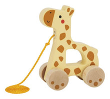 Load image into Gallery viewer, Wooden Pull Along Giraffe