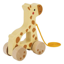 Load image into Gallery viewer, Wooden Pull Along Giraffe