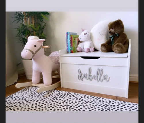 Personalised White Toy Box