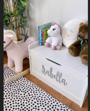 Load image into Gallery viewer, Personalised White Toy Box (white)