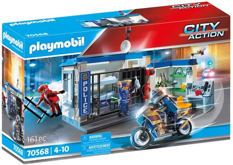 PLAYMOBIL CITY ACTION POLICE PRISON ESCAPE WITH MOTORCYCLE