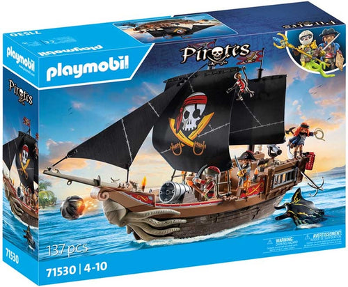 PLAYMOBIL PIRATES: LARGE PIRATE SHIP WITH CREW