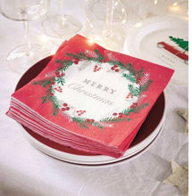 Load image into Gallery viewer, Talking Tables Botanical Berry Napkins Pack of 20