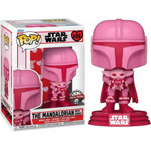Load image into Gallery viewer, Funko POP figure Star Wars Valentines Mandalorian With Grogu Exclusive