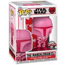 Load image into Gallery viewer, Funko POP figure Star Wars Valentines Mandalorian With Grogu Exclusive