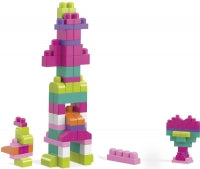 Load image into Gallery viewer, Mega Bloks Building Bag 60 Piece Pink